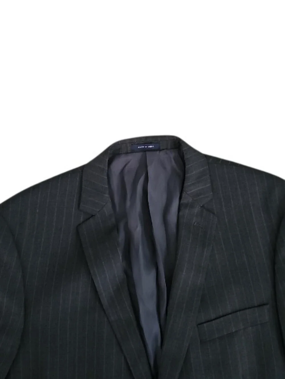 Ralph Ralph Lauren 100% Wool Pinstripe Blazer Men 46 Gray Career Suit Jacket
